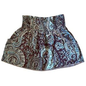 Rue 21 Brown Black Tan Blue Green Skirt with Pockets Juniors Size Small